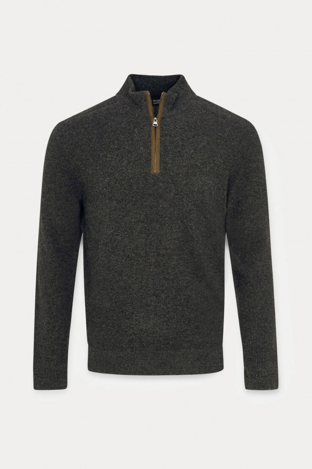 Hackett London Half-Zip Jumper in Anthrazit