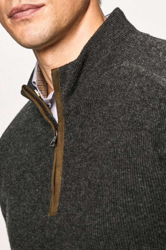 Hackett London Half-Zip Jumper in Anthrazit