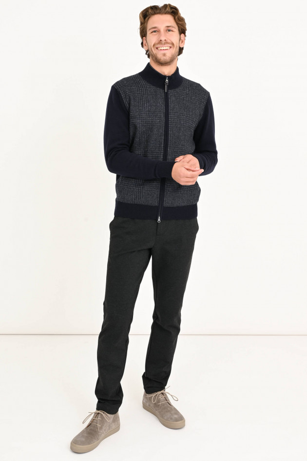 Hackett London Jacke aus Merino Wolle in Navy