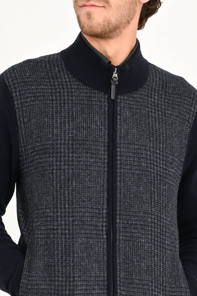 Hackett London Jacke aus Merino Wolle in Navy