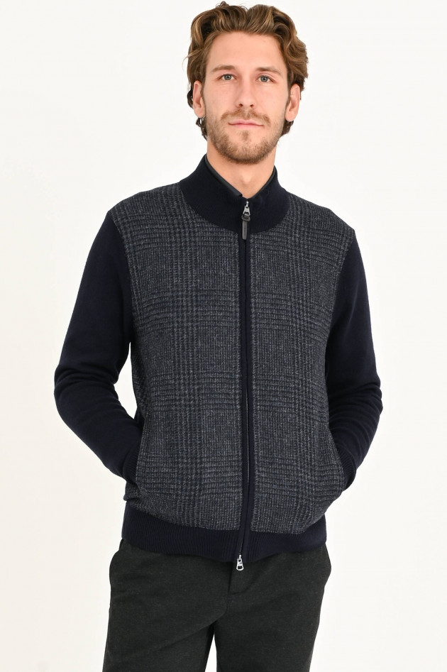 Hackett London Jacke aus Merino Wolle in Navy