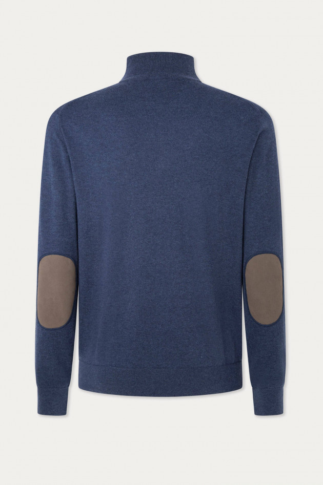 Hackett London Pullover aus Kaschmir und Baumwolle in Navy