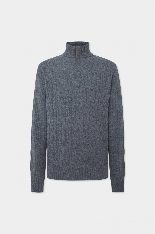 Hackett London Zopfstrick-Troyer in Anthrazit
