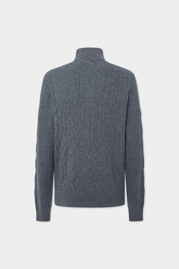 Hackett London Zopfstrick-Troyer in Anthrazit