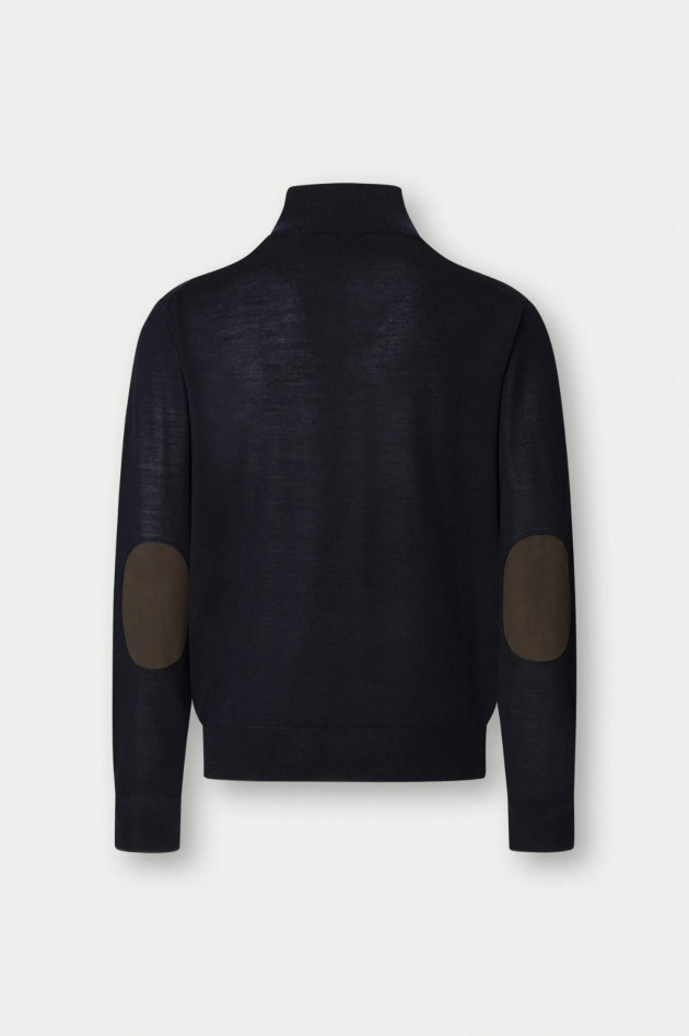 Hackett London Pullover aus Woll-Seiden-Mix in Midnight