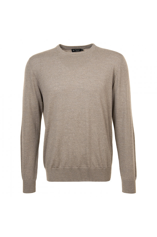 Hackett London Wollpullover in Taupe