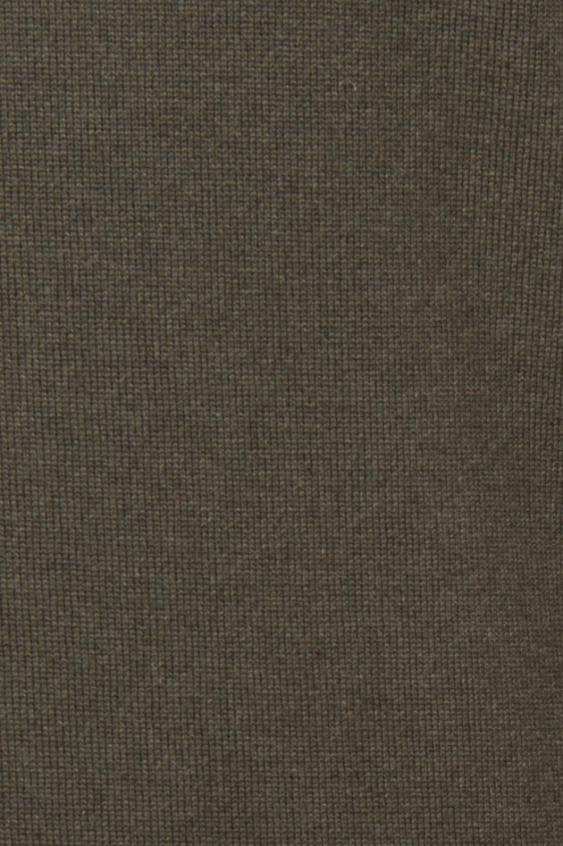 Hackett London Pullover mit Lederpatches in Grün