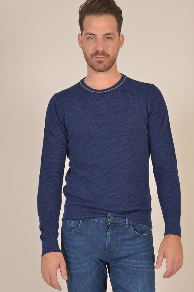 Hackett London Strickpullover aus Wolle in Navy