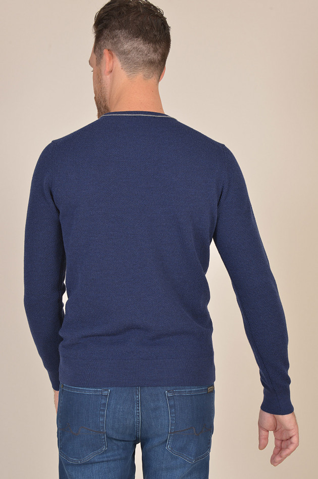 Hackett London Strickpullover aus Wolle in Navy