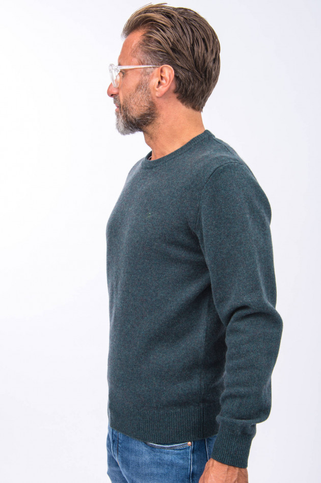 Hackett London Wollpullover in Moosgrün