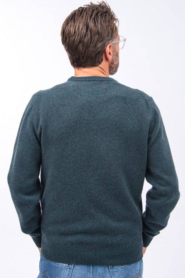 Hackett London Wollpullover in Moosgrün