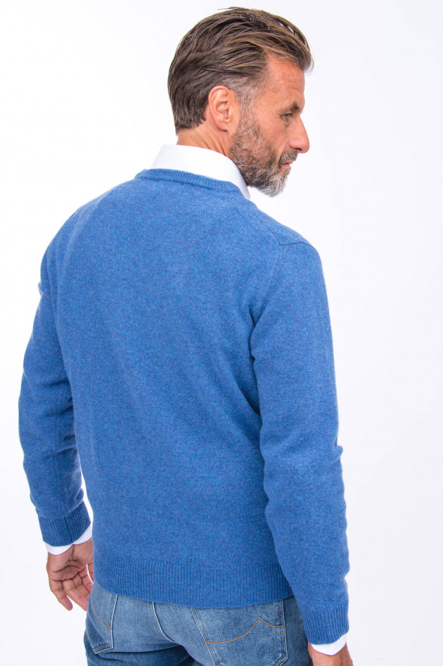 Hackett London Wollpullover in Blau