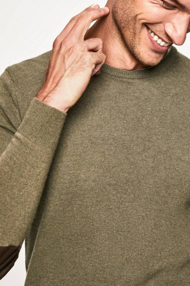 Hackett London Pullover mit Rundhals in Oliv