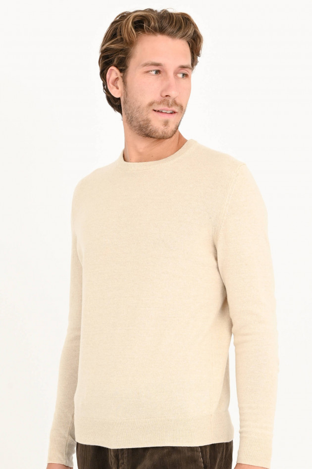 Hackett London Pullover mit Rundhas in Natur