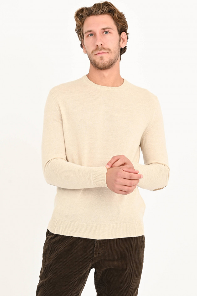 Hackett London Pullover mit Rundhas in Natur