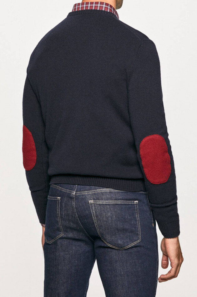 Hackett London Pullover mit Print in Navy