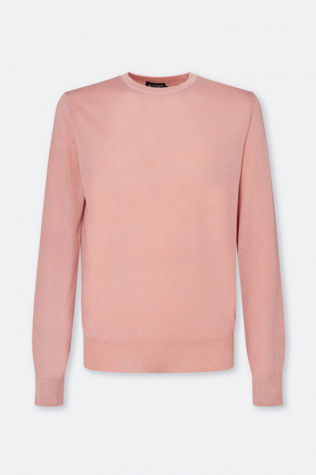 Hackett London Pullover aus Merinoseide in Rosé