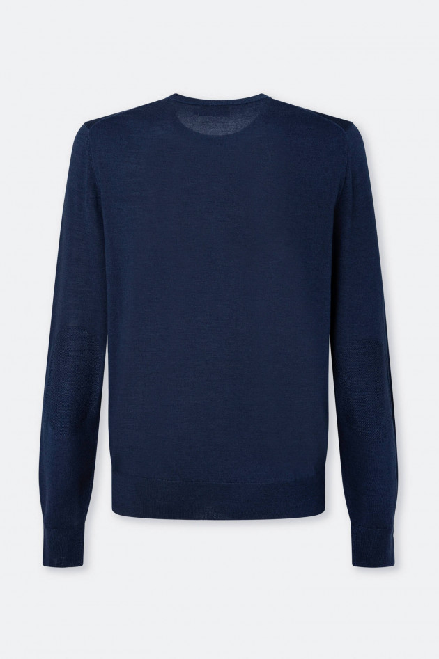 Hackett London Pullover aus Merinoseide in Navy