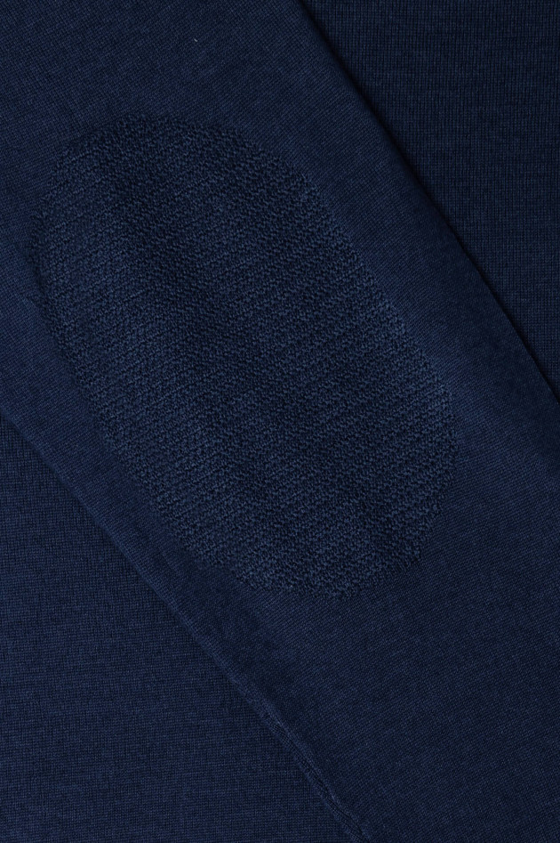 Hackett London Pullover aus Merinoseide in Navy