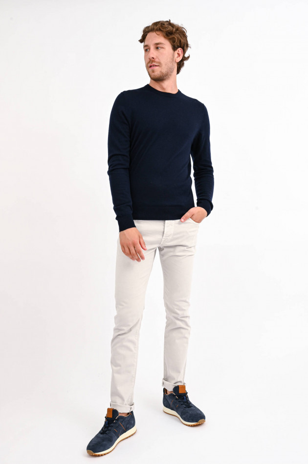 Hackett London Pullover mit Rundhalsausschnitt in Navy