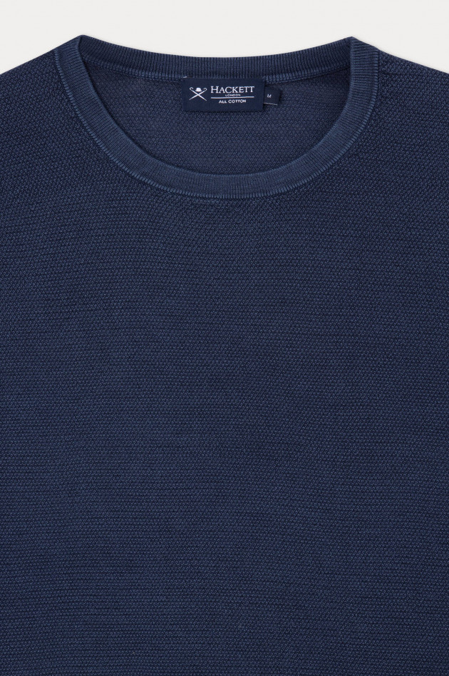 Hackett London Leichter Pullover aus Baumwolle in Navy