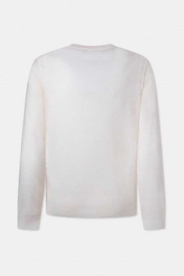 Hackett London Leichter Pullover aus Baumwolle in Weiß