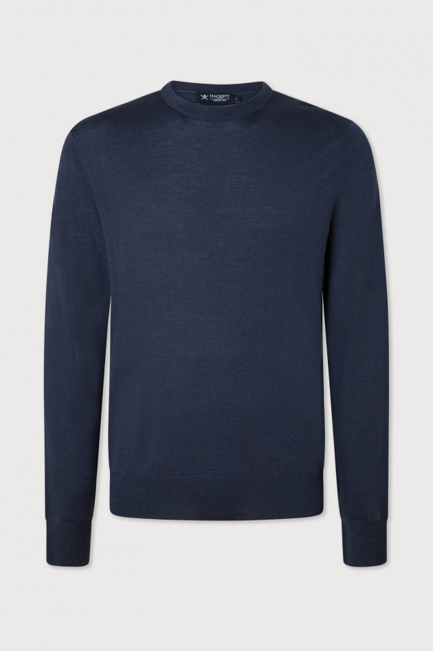 Hackett London Pullover aus Merinowolle und Seide in Navy