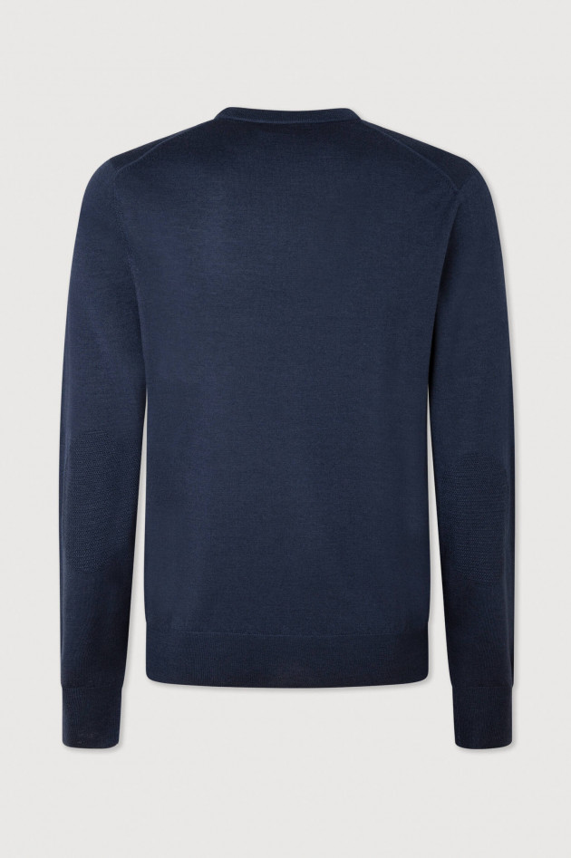 Hackett London Pullover aus Merinowolle und Seide in Navy