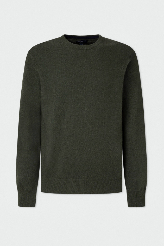 Hackett London Wollmix Pullover in Dunkelgrün