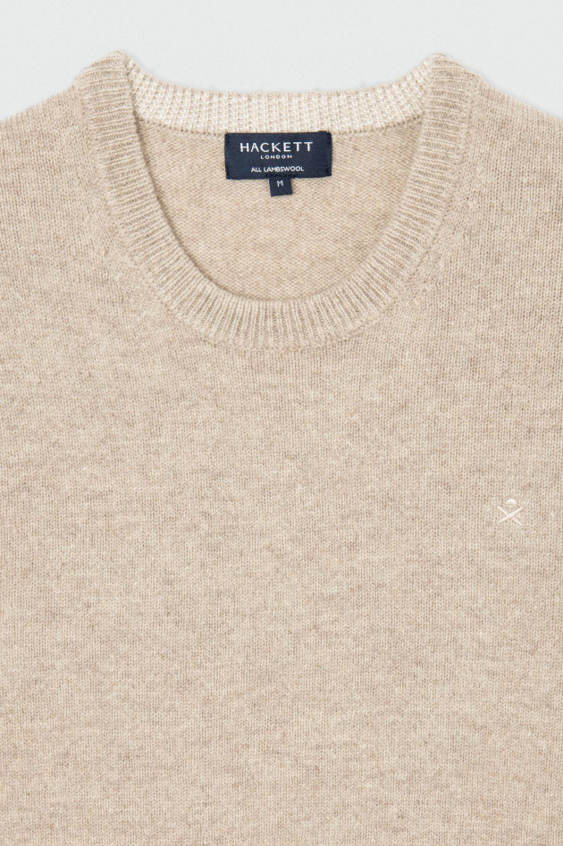 Hackett London Pullover aus Lammwolle in Beige