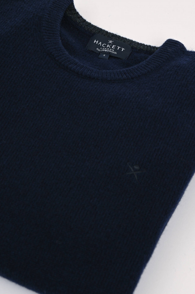 Hackett London Pullover aus Lammwolle in Navy