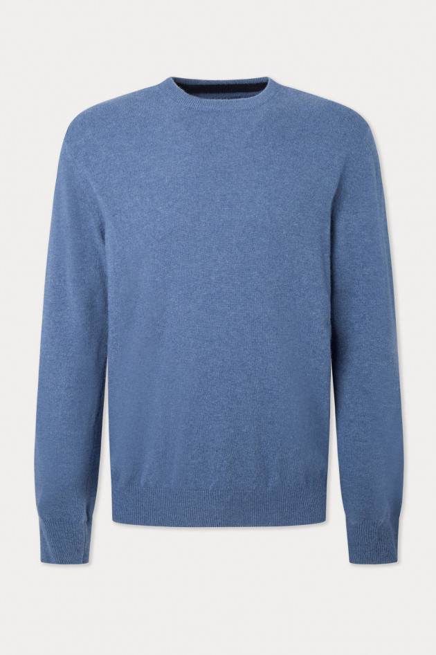 Hackett London Wollmix Pullover in Mittelblau