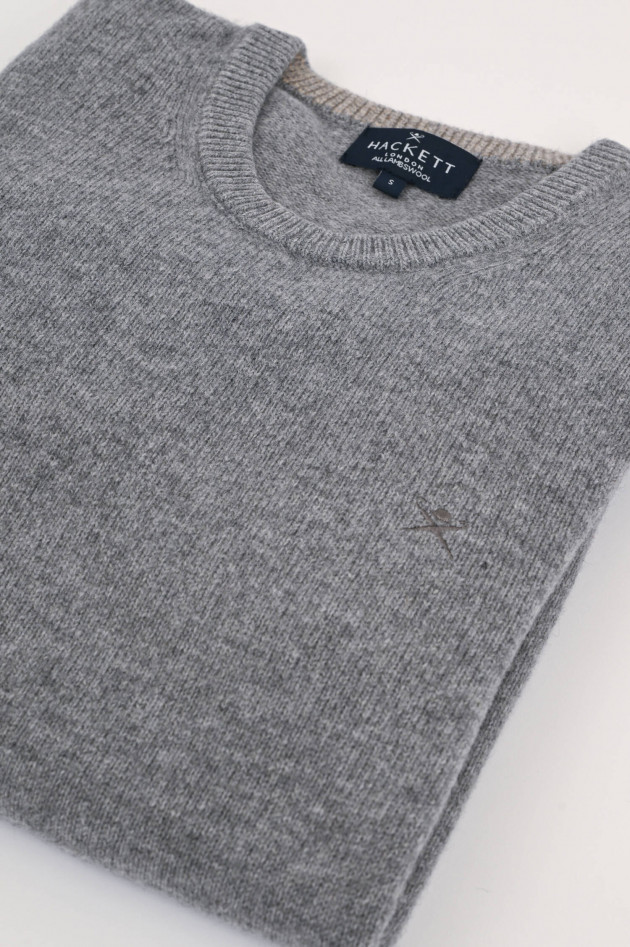 Hackett London Pullover aus Lammwolle in Grau