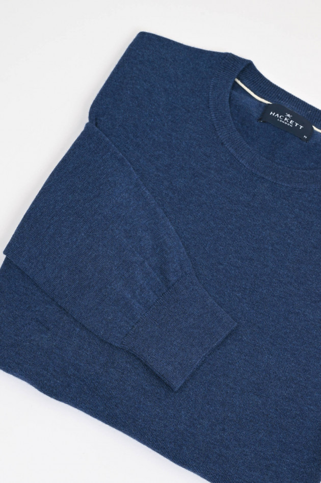 Hackett London Pullover aus Baumwolle und Kaschmir in Navy