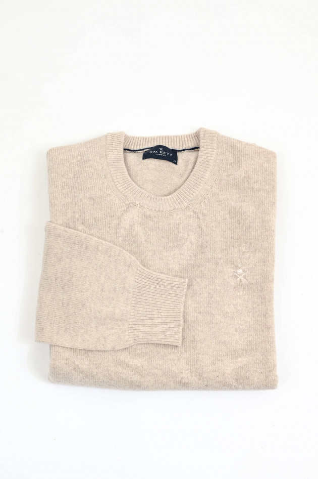 Hackett London Pullover aus Lammwolle in Creme