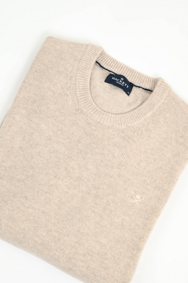 Hackett London Pullover aus Lammwolle in Creme