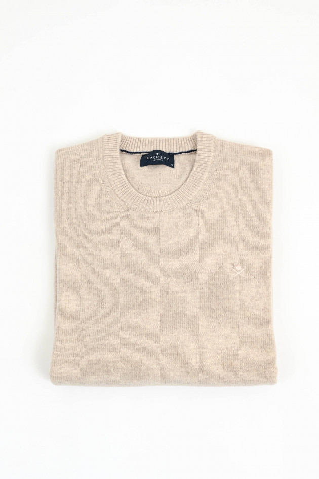 Hackett London Pullover aus Lammwolle in Creme