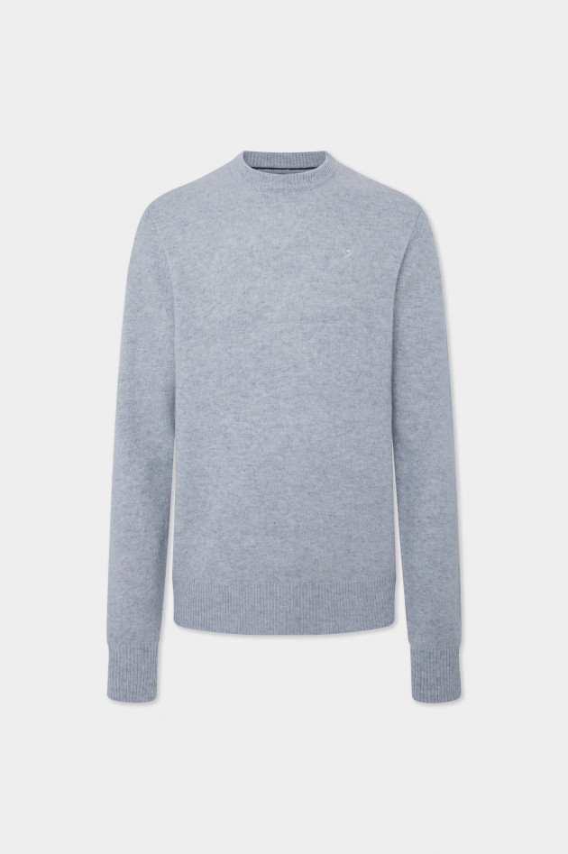 Hackett London Pullover aus Lammwolle in Hellgrau