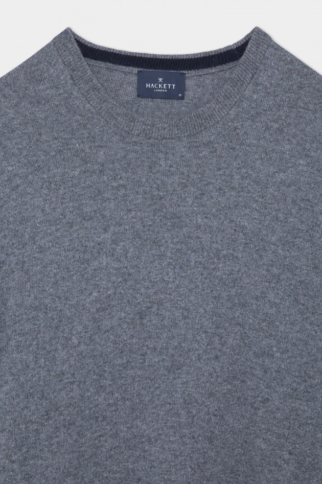 Hackett London Rundhals-Pullover in Anthrazit