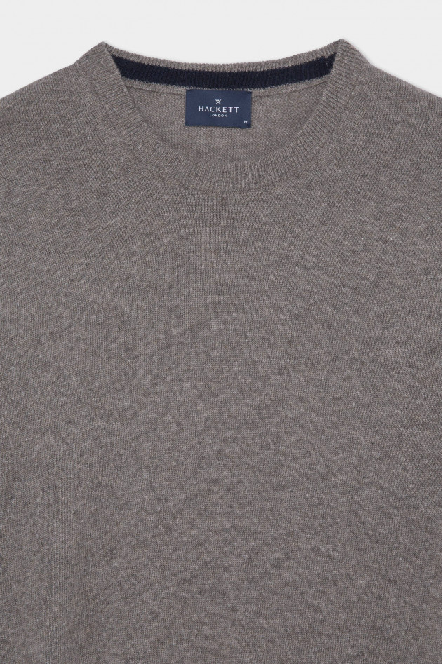 Hackett London Rundhals-Pullover in Taupe