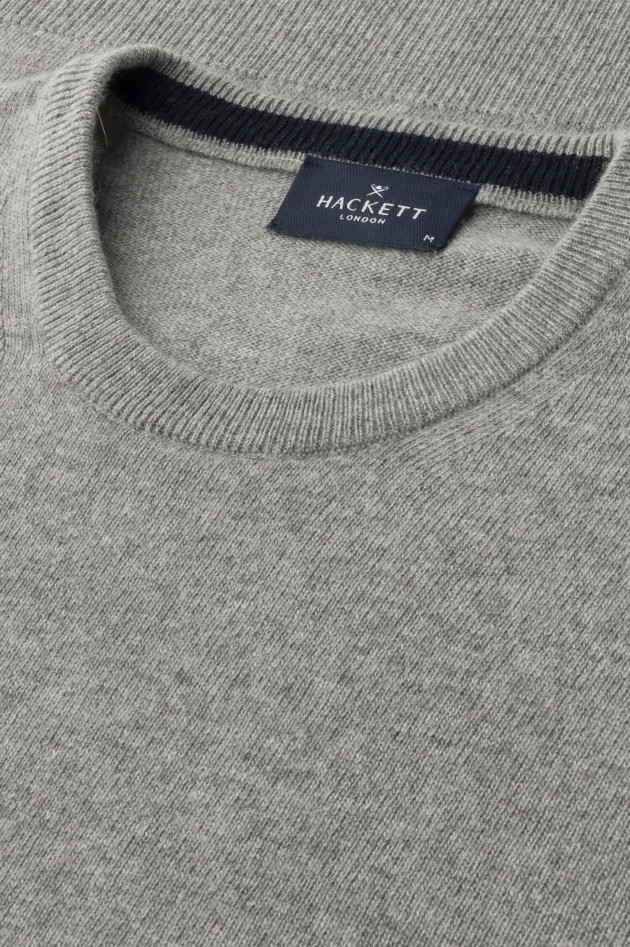 Hackett London Woll-Mix Strickpullover in Grau