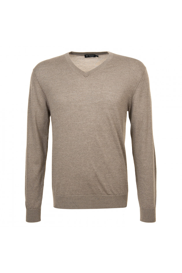 Hackett London Wollpullover in Taupe