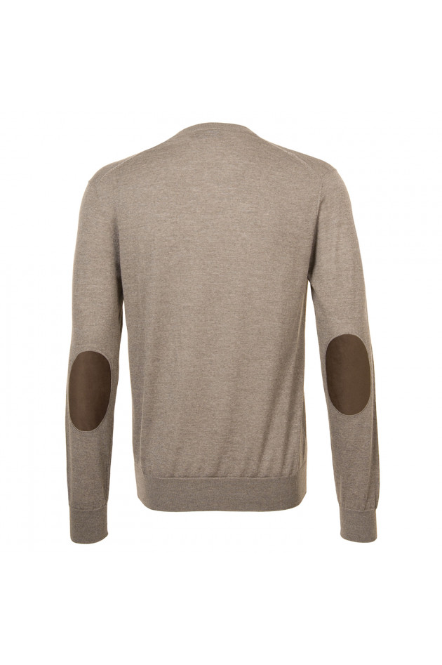 Hackett London Wollpullover in Taupe