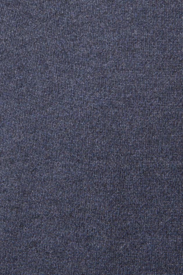 Hackett London Pullover mit Lederpatches in Blau