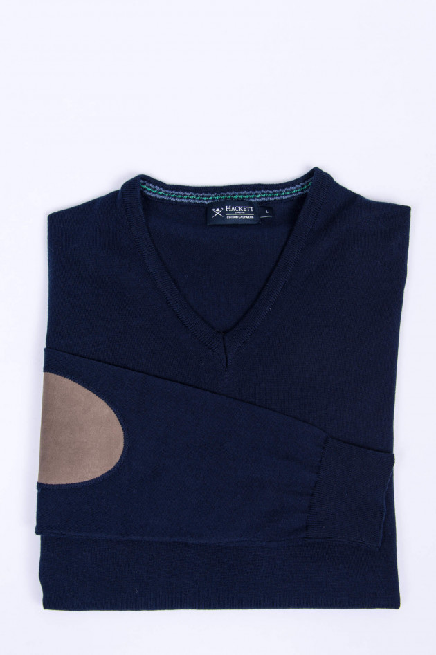 Hackett London Pullover mit V-Ausschnitt in Navy