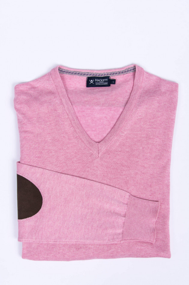 Hackett London Pullover mit V-Ausschnitt in Rosa