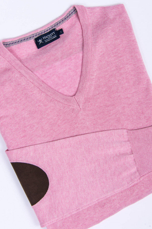 Hackett London Pullover mit V-Ausschnitt in Rosa