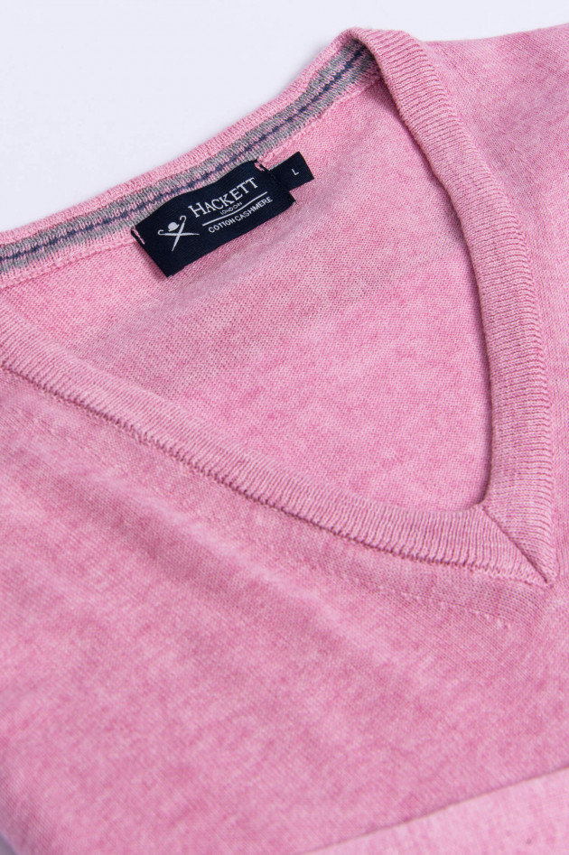 Hackett London Pullover mit V-Ausschnitt in Rosa