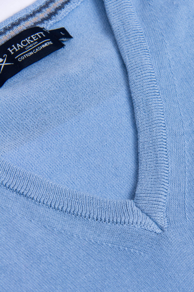 Hackett London Pullover mit V-Ausschnitt in Hellblau