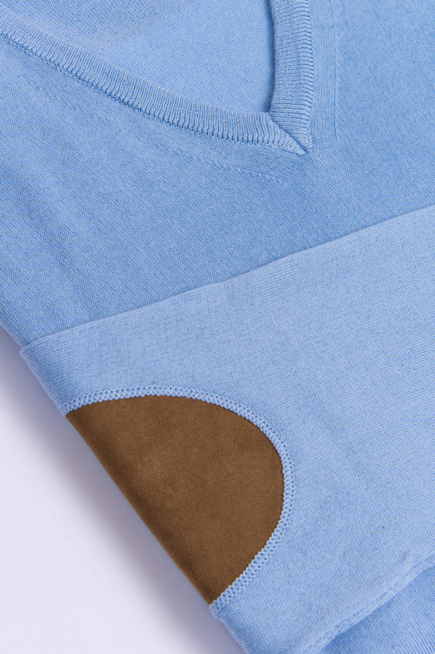 Hackett London Pullover mit V-Ausschnitt in Hellblau